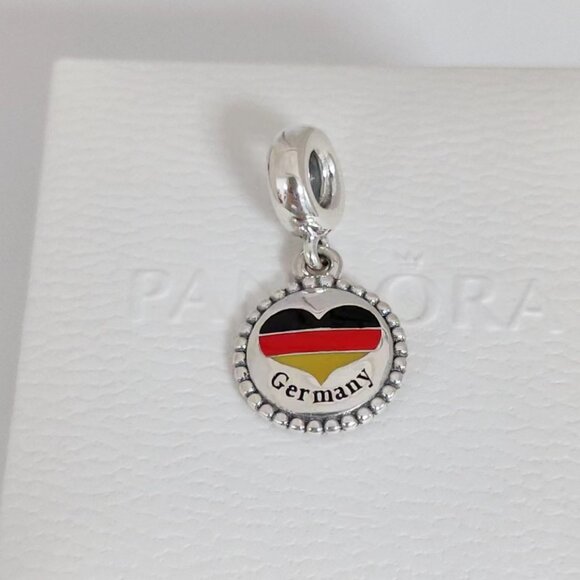 Pandora Germany Flag Exclusive Dangle Charm with box - Picture 3 of 6